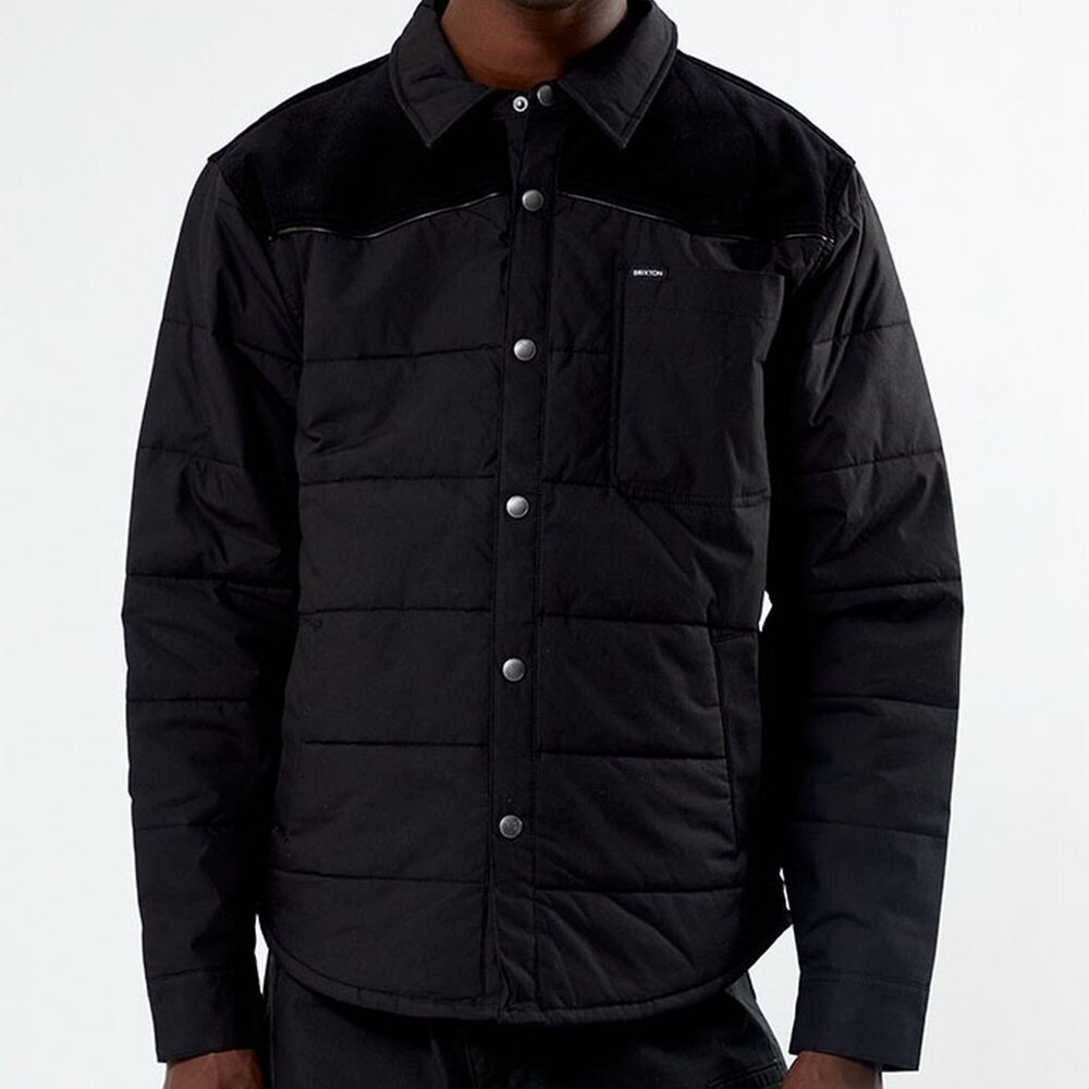 Brixton Cass Insulated Puffer Jacket - Black / Black Cord - Size Small
